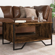 Tavolino da Salotto-Tavolino da soggiorno-Tavolo Rovere Fumo 75x51x40cm in Legno Multistrato