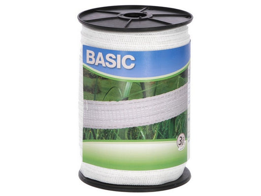 fettuccia elettrificata per recinto basic  bianca mt. 200 h. cm.2 fili 4 cod:ferx.vit48056