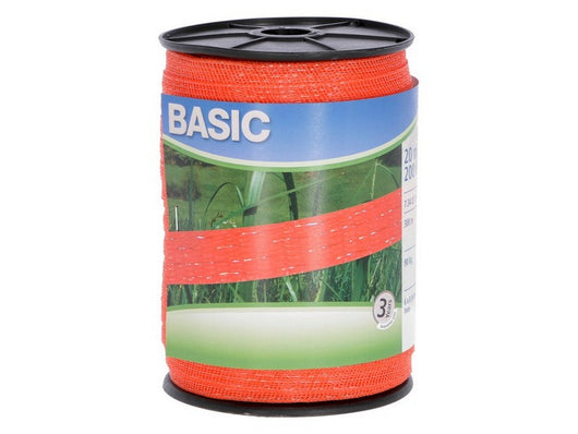 fettuccia elettrificata per recinto basic arancione mt. 200 h. cm.2 fili 6 cod:ferx.vit48083