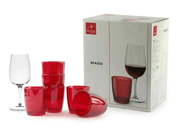 Bormioli Rocco Set 12 Pezzi Spazio 6 Calici e 6 Biccheri
