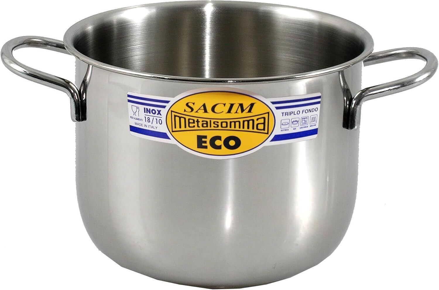 Pentola Cuocitutto per induzione con 2 manici Lt.6 Cm.22