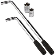 Trade Shop - Chiave Esagonale Per Dadi Ruote Auto Automobile Telescopica 2 Inserti In Acciaio -