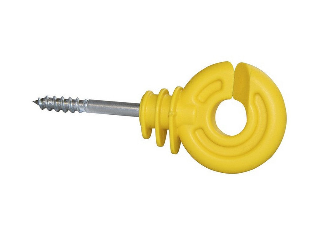 isolatore ad anello giallo con vite per legno pz. 25 cod:ferx.vit42006