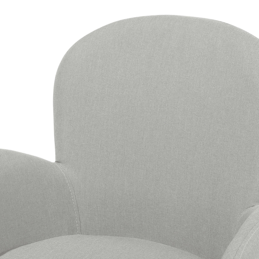 Set di 2 sedie da pranzo rivestimento in tessuto grigio chiaro gambe in legno chiaro stile moderno eclettico