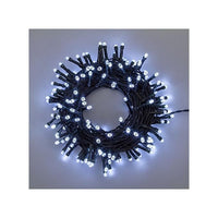 Luci di Natale Catena Lineare 160 Led Bianco 11,5mt Con 8 giochi Luce