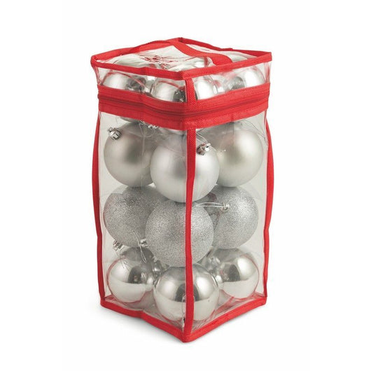 Set 16 Palle 8 Cm Pvc Bag Argento