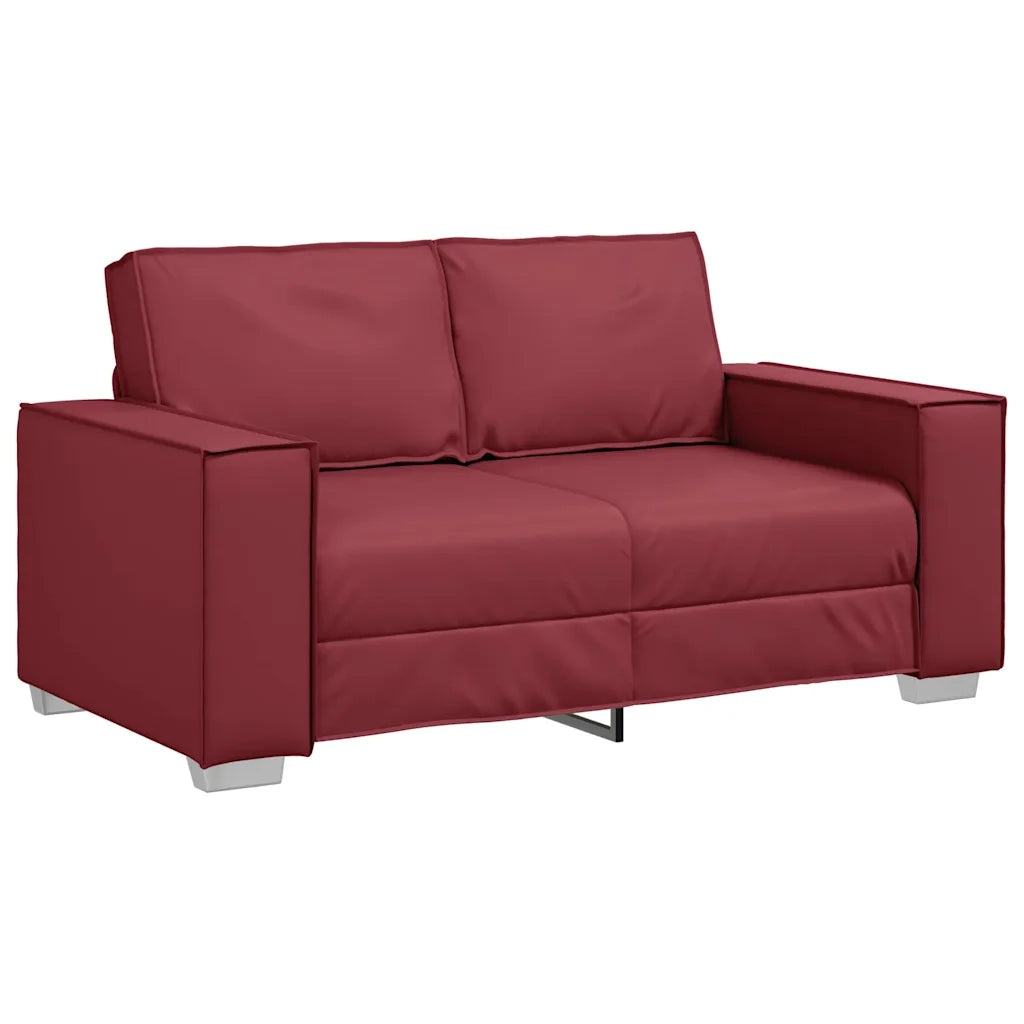 Divano a due posti Rosso Vino 160 cm Pelle Sintetica 4105048