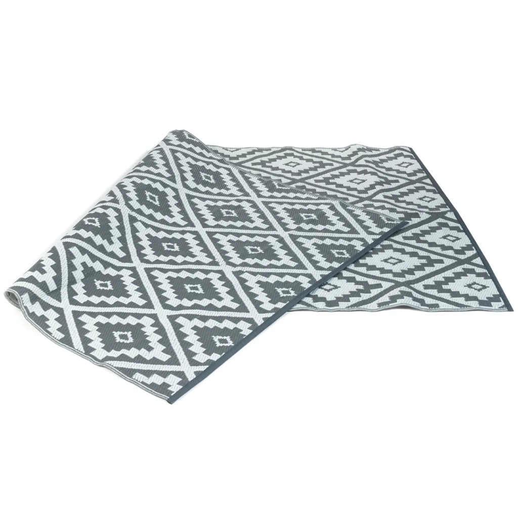 IDMarket - Tappeto per esterni BAHAMAS grigio 270 x 370 CM