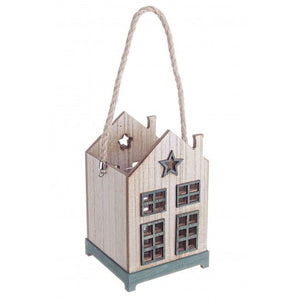 PORTA CANDELA CASETTA SMALL IN LEGNO