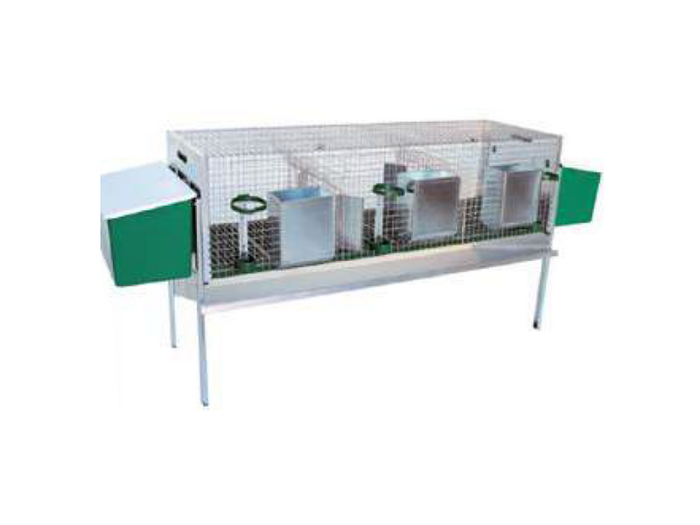 Conigliera Plura 200212 Ropet scomparti 2 fattrici 1 ingrasso 158/213x51x42/80cm