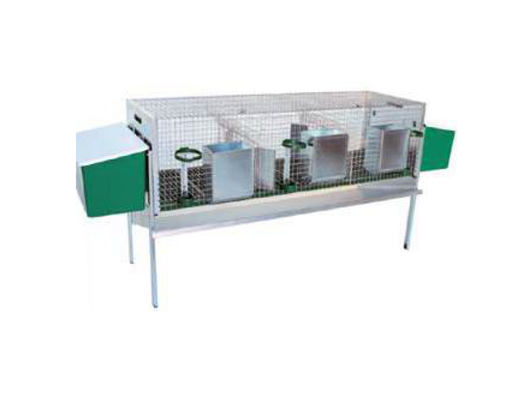 Conigliera Plura 200212 Ropet scomparti 2 fattrici 1 ingrasso 158/213x51x42/80cm