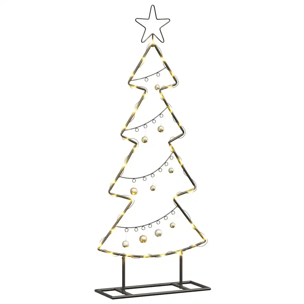 Albero di Natale in metallo con supporto Nero 90,5 cm Acciaio 42019187