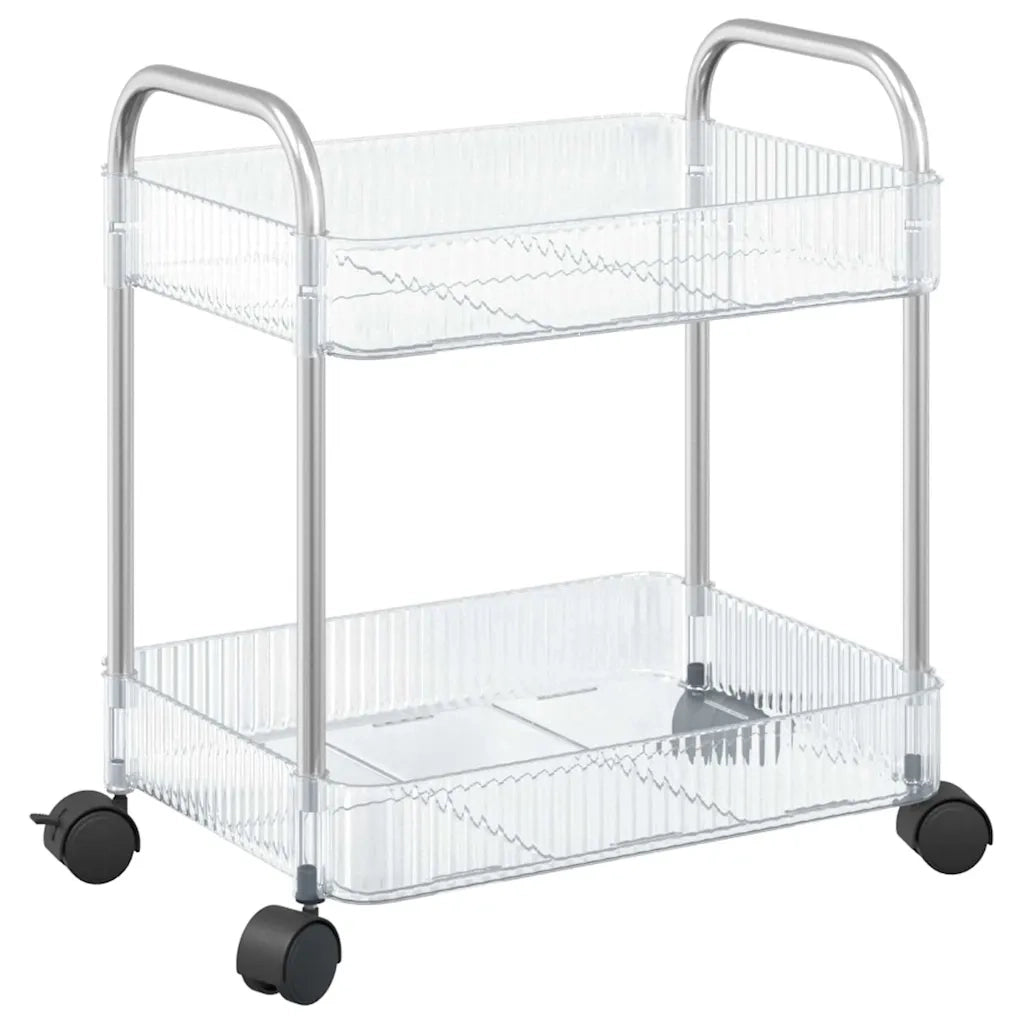 Carrello Portaoggetti a 2 Livelli 37x28x43,5 cm in Acrilico 4012375