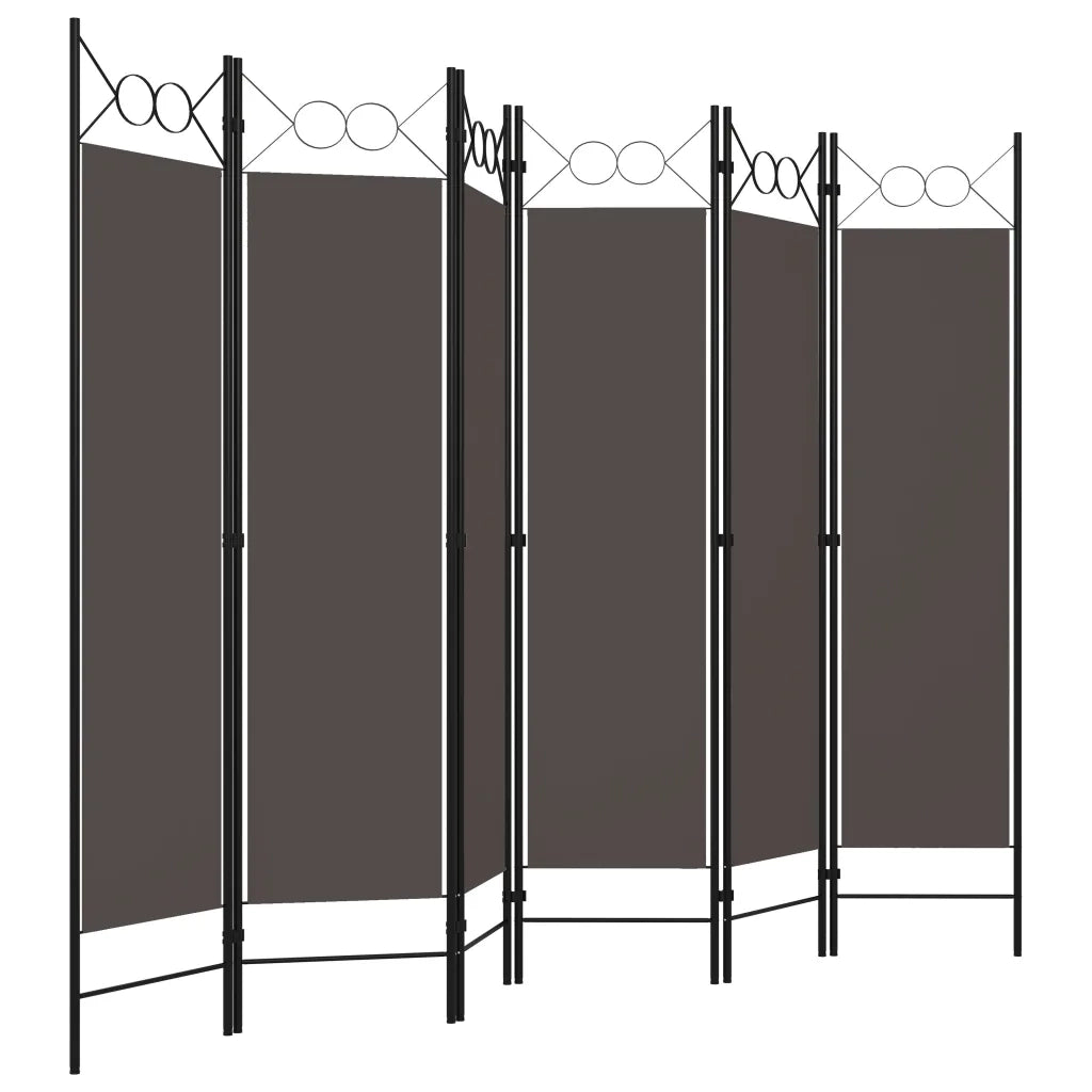 Divisorio Ambienti | Divider per stanze | Paravento a 6 Pannelli Antracite 240x180 cm