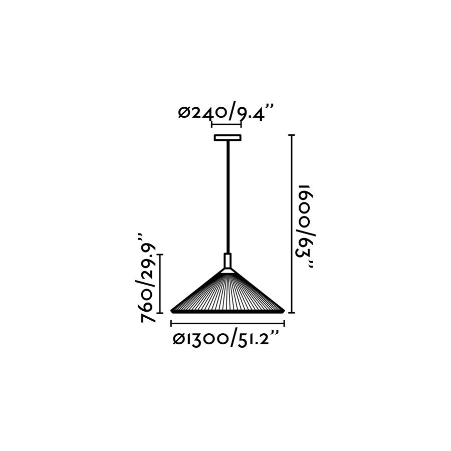 SAIGON IN 1300 Lampada sospensione bianco avorio