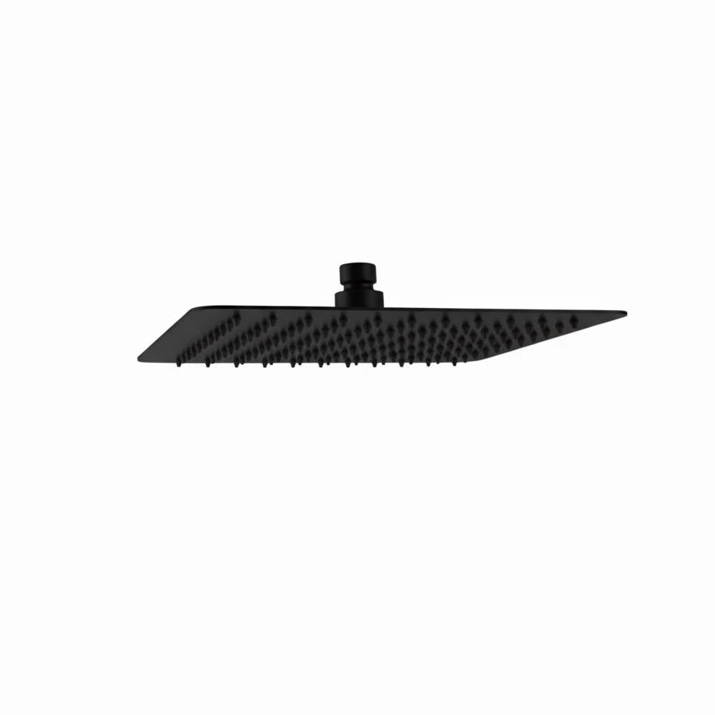 Soffione doccia ultraslim 25x25 cm quadro Vema WELLNESS BRASS V08249 Nero Opaco