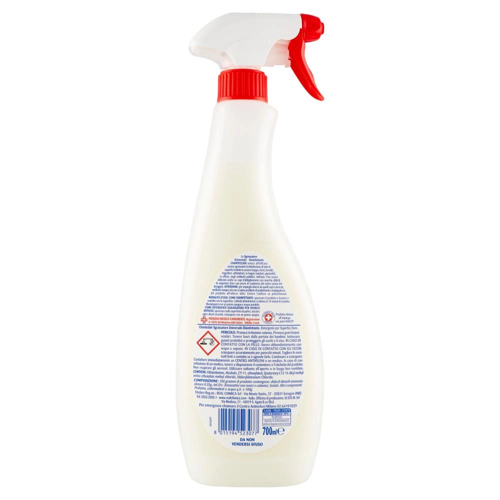CHANTECLAIR SET 3 PZ  SGRASSATORE UNIVERSALE 700 ML DISINFETTANTE 99,99