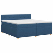 Letto box spring con materasso Blu 200 x 200 cm Tessuto 3451041