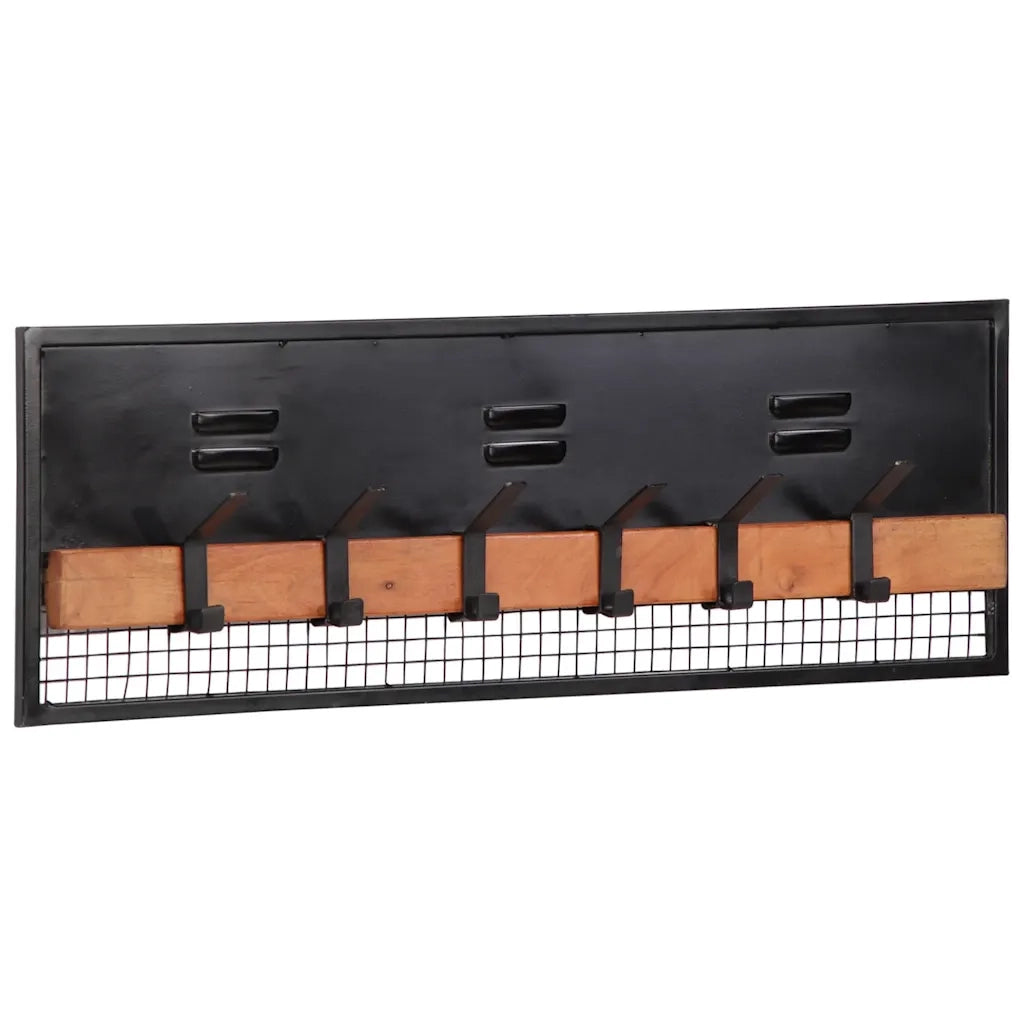 Appendiabiti da Parete 90x11x30 cm in Legno Massello di Mango 373602