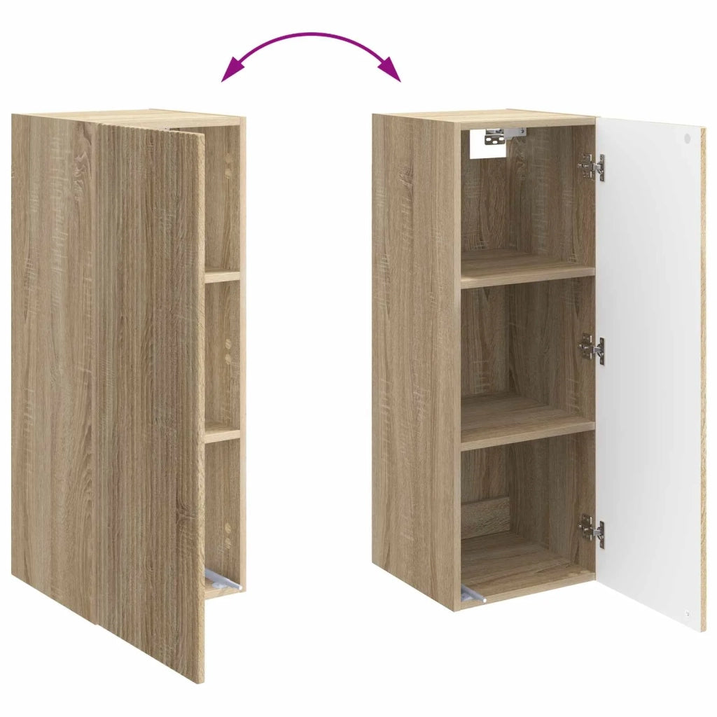 Mobiletto a muro Rovere Sonoma 33 x 34,5 x 90 cm 898417