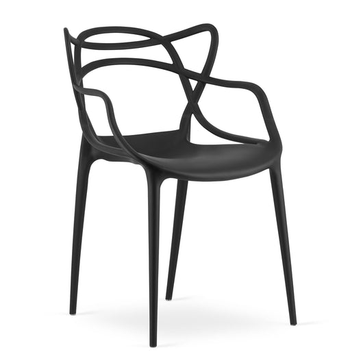 Sedia VALORA KATO - Design ergonomico moderno, nero x 3
