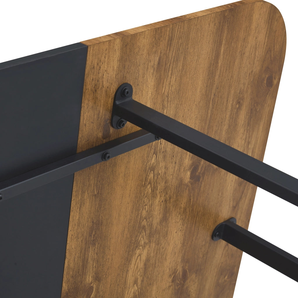 Tavolo da pranzo per 4 a 6 persone con struttura in metallo stile moderno per cucina e sala da pranzo in MDF nero