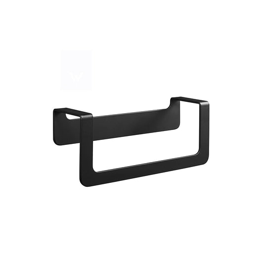 Porta salviette ad anello nero serie skyline - fissaggio biadesivo o incollo