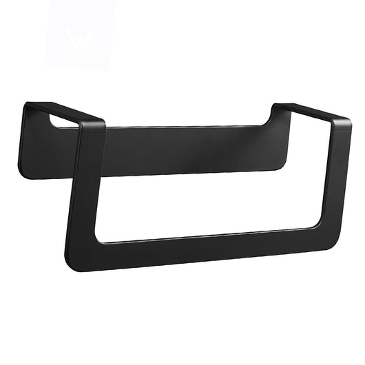 Porta salviette ad anello nero serie skyline - fissaggio biadesivo o incollo