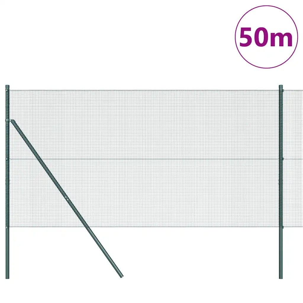 Palo della recinzione Verde 50 x 1,5 m (maglia 12 x 12 mm)
