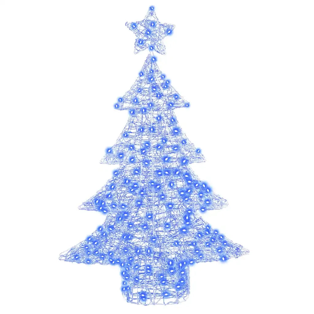 Albero di Natale | Decorazioni natalizie con 100 LED Blu 120 cm Acrilico