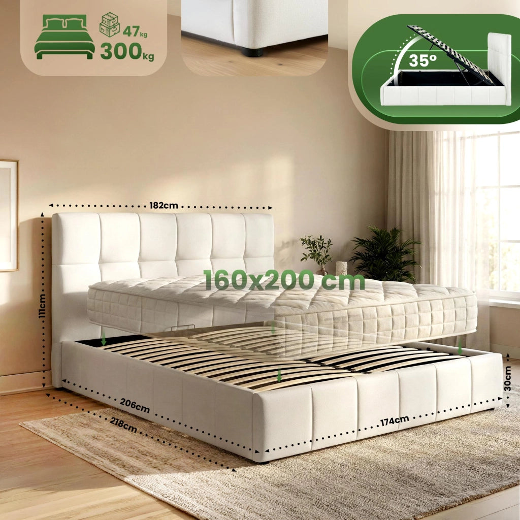 Letto Ladia tessuto 160x200 cm 2