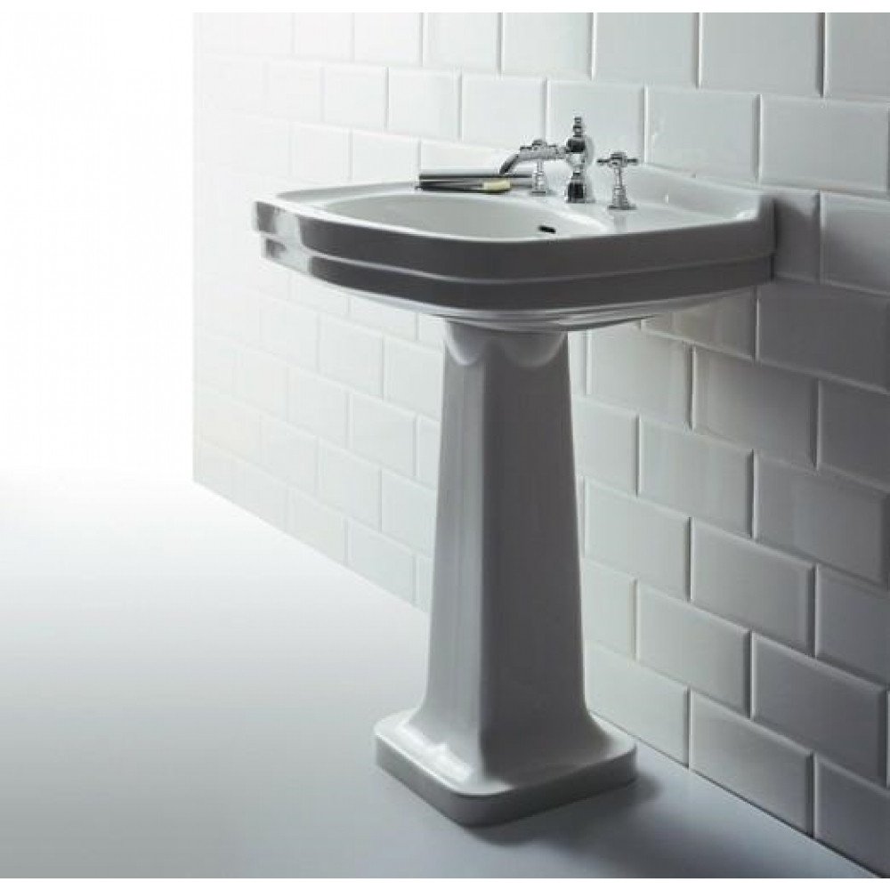 Londra lavabo monoforo predispos izione 3 fori 68x52 bianco b00u7