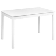 Tavolo da pranzo in legno di pioppo bianco con piano in MDF 119 x 73 cm gambe in legno tavolo da cucina