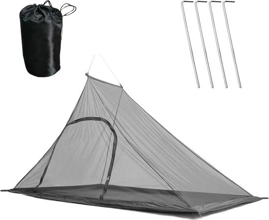 Ombrello da campeggio per famiglie con chiusura a cerniera per attività all'aperto come campeggio, trekking, escursionismo e arrampicata, 220 x 130 x 130 cm.