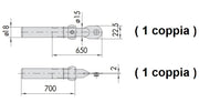 CISA ART.06425.010 ASTE X 57120 E 57165- CISA- 1,0 pz