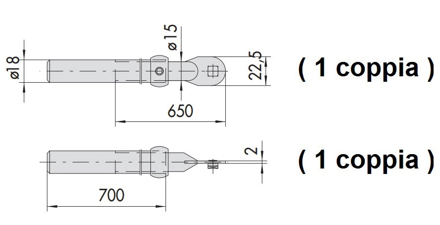 CISA ART.06425.010 ASTE X 57120 E 57165- CISA- 1,0 pz