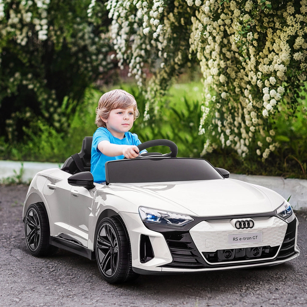 Auto Elettrica Bambini AUDI RS e-tron GT ¨C zephmum ¨C Bianco 103x58x41 cm
