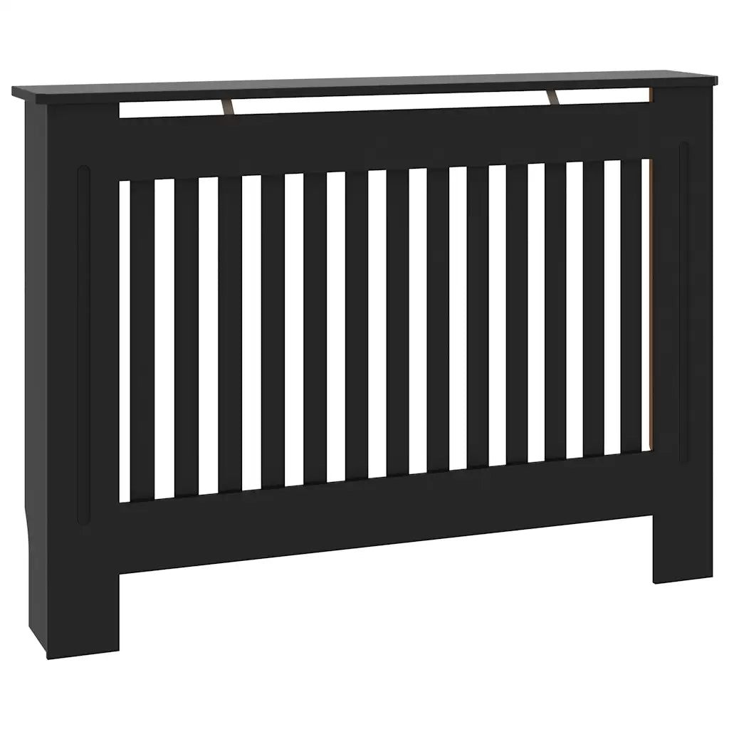 Copertura per Radiatore Nera 112x19x81,5 cm in MDF 288174