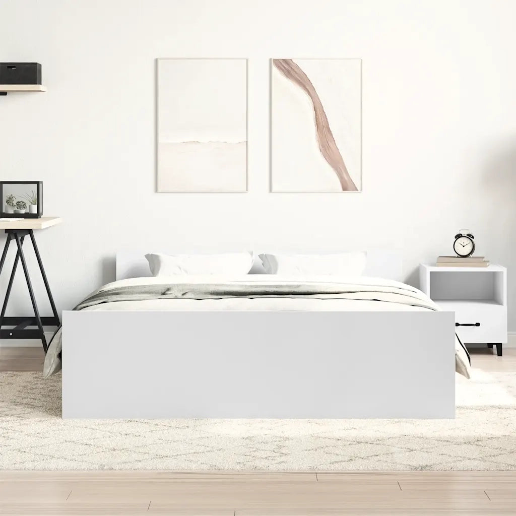 Giroletto con Testiera e Pediera Bianco 150x200 cm 3203754