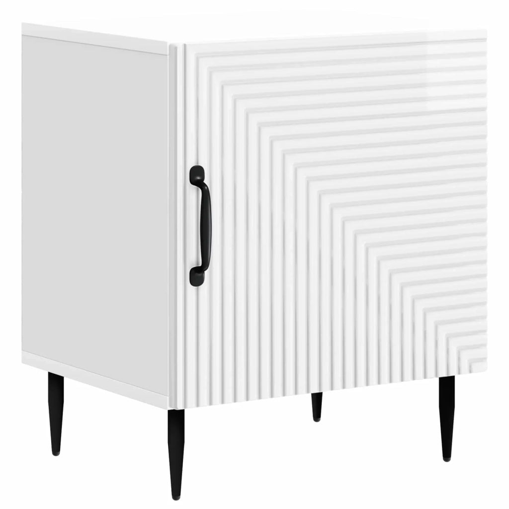 Armadio da Notte 2 pcs Bianco Lucido 43 x 34,5 x 50 cm 894804