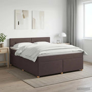 Letto box spring con materasso Marrone Scuro 140 x 200 cm 3450975