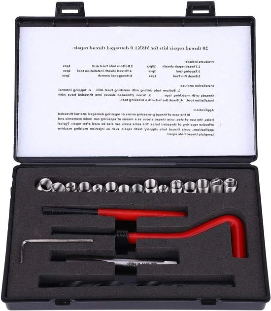 Set di riparazione a viti a dado 20 pezzi - M8x1 set di punte a dado