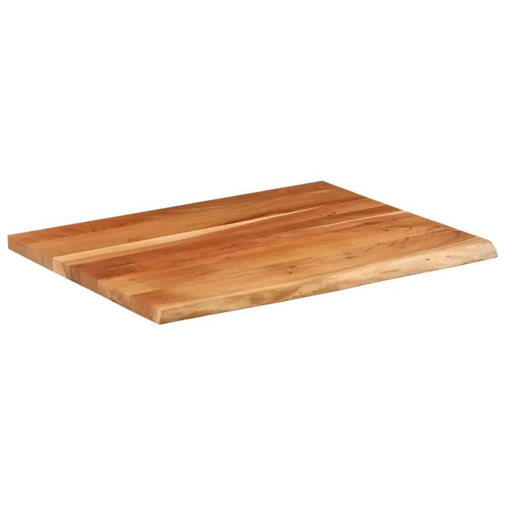 Piano Scrivania 90x80x3,8 Rettangolare Legno Acacia Bordi Vivi 370315