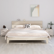Comodini 2 pz Bianchi 40x35x44,5 cm in Legno Massello di Pino cod mxl 30123