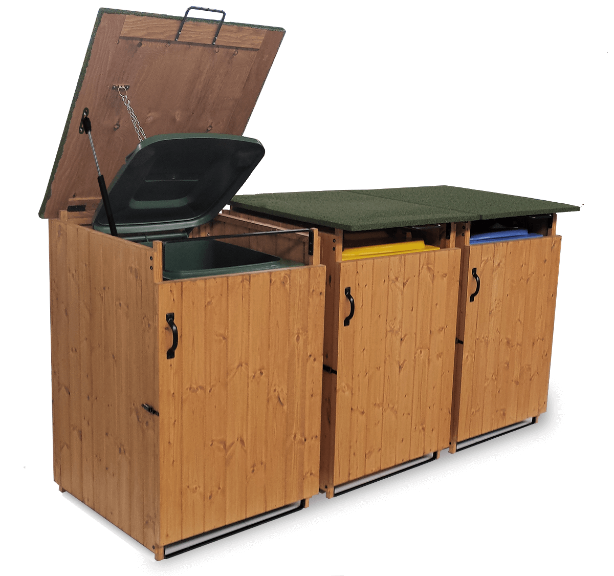 BOX PORTA RIFIUTI IN LEGNO L.74 x P.86 x H.116 100% MADE IN ITALY