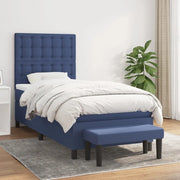 Giroletto a Molle con Materasso Blu 90x200 cm inTessuto