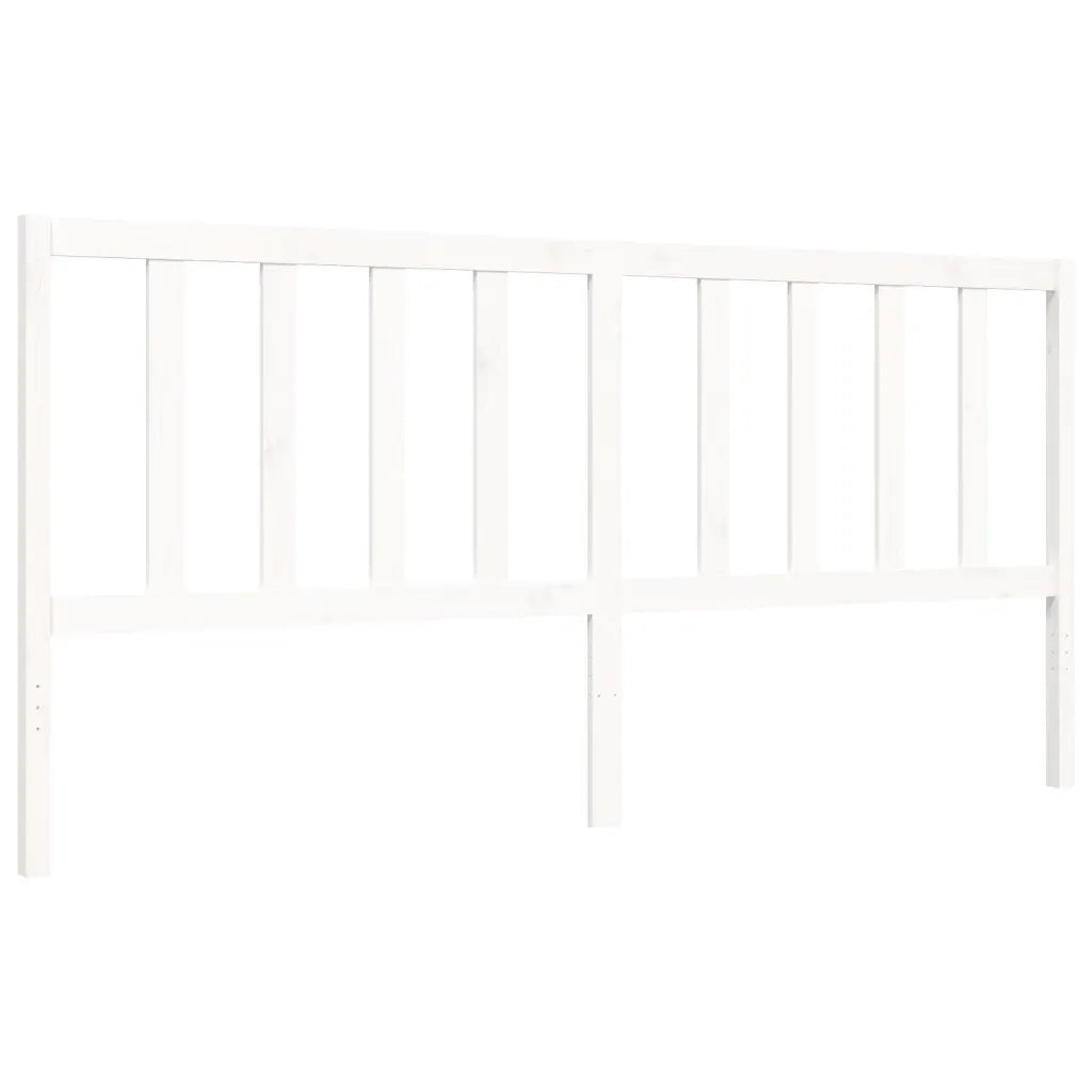 Giroletto senza Materasso-Struttura Letto Bianco 200x200 cm Legno Massello Pino 906794