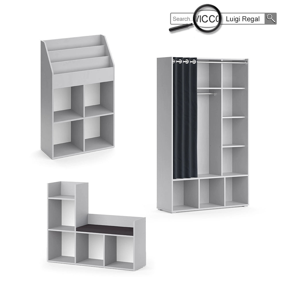 Vicco Scaffale per bambini Grigio 107.2 x 88.6 cm