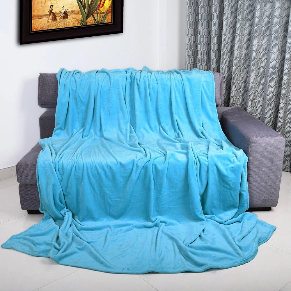 Coperta Plaid Matrimoniale Pile Premium da Divano Letto Microfibra 200x150cm Morbida