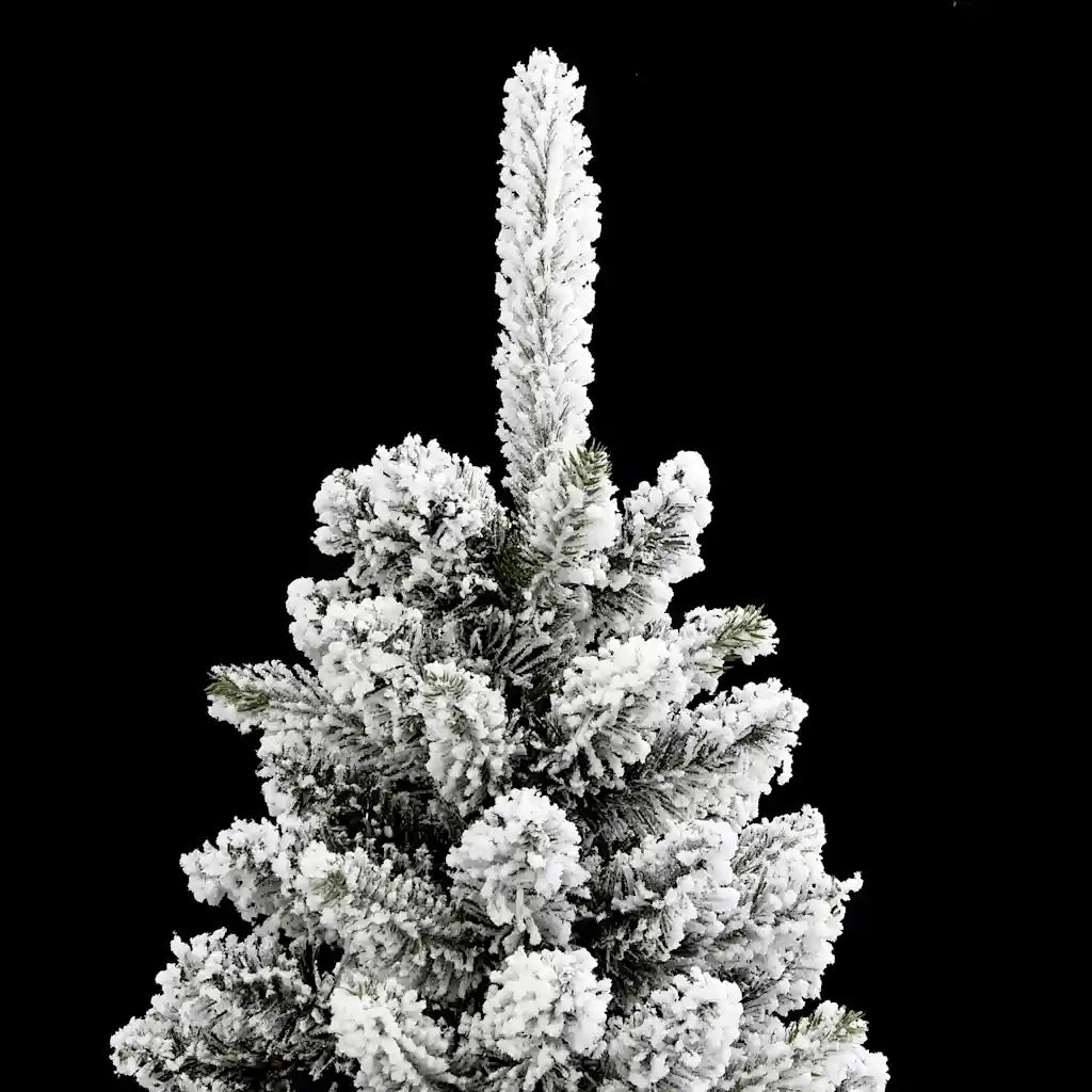 vidaXL Albero Natale Artificiale Sottile Neve Floccata 180cm PVC e PE